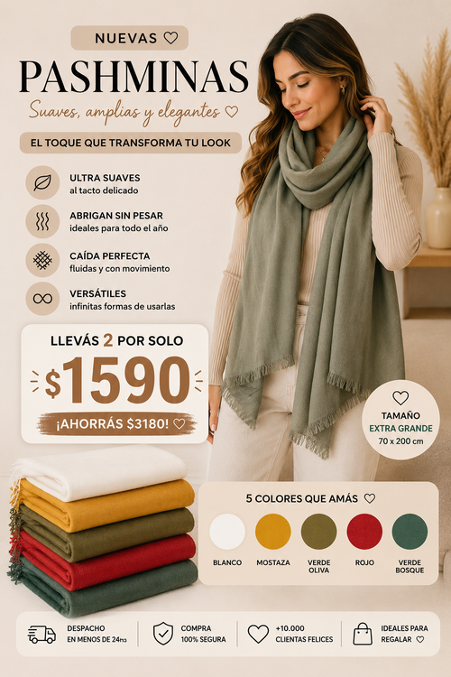 Pashmina 2x1 – Súper Abrigadas