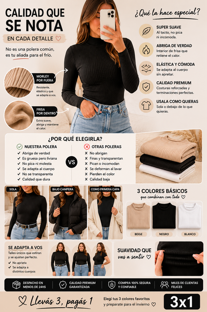 Polera Térmica Modeladora 3x1