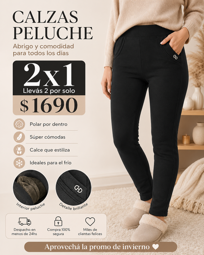 Calza Peluche Térmica Premium 2x1