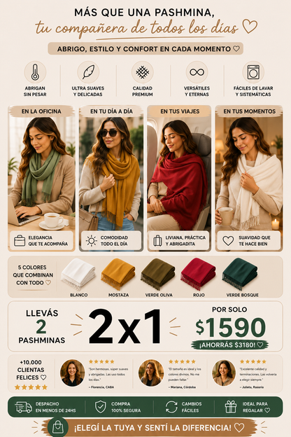 Pashmina 2x1 – Súper Abrigadas