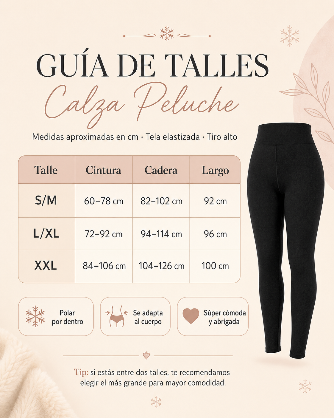 Calza Peluche Térmica Premium 2x1