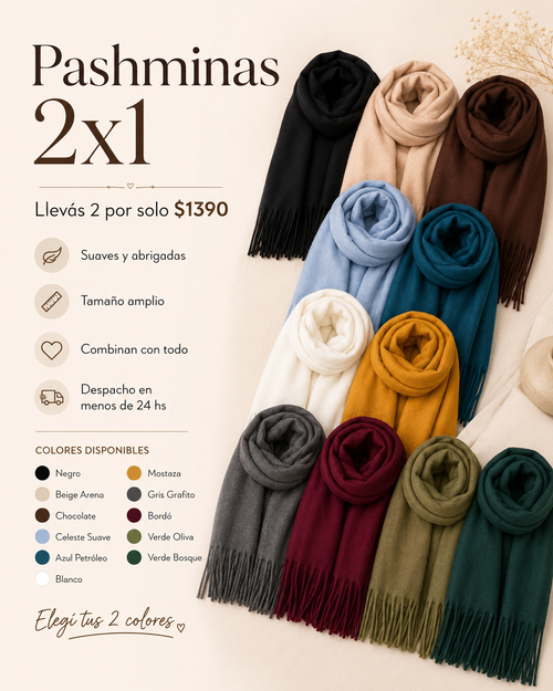 Pashmina 2x1 – Súper Abrigadas