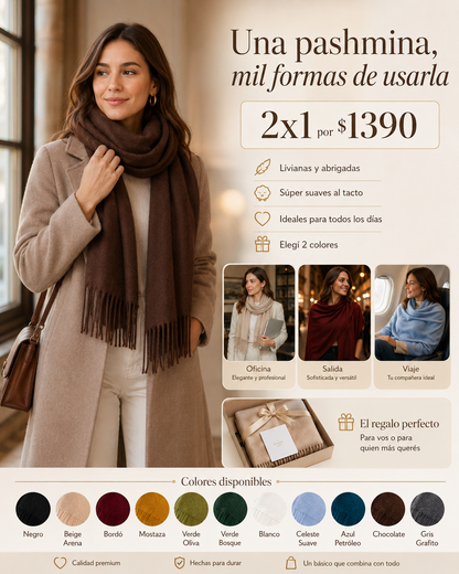 Pashmina 2x1 – Súper Abrigadas