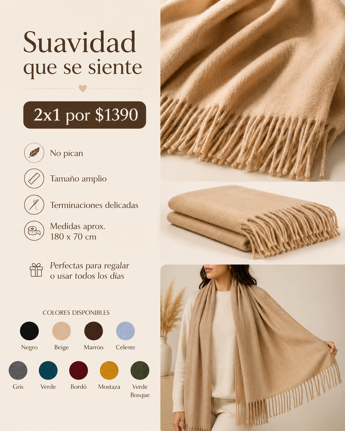 Pashmina 2x1 – Súper Abrigadas