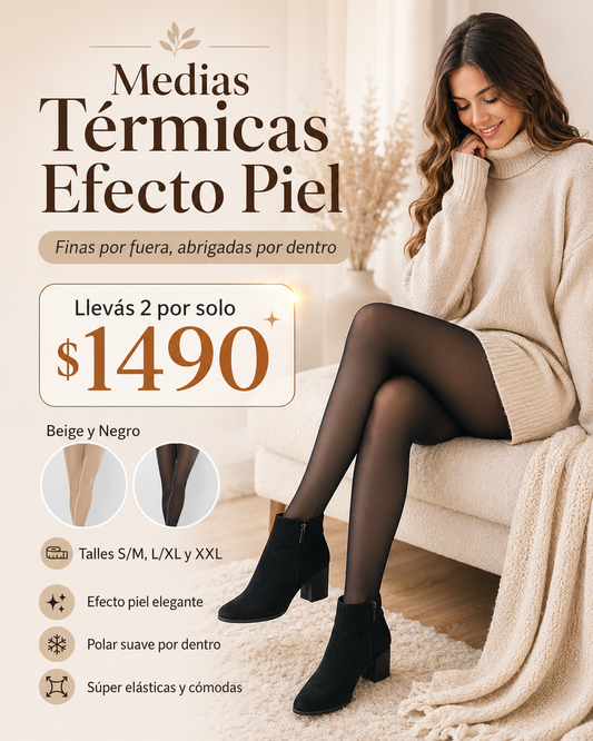 Medias Térmicas Efecto Piel 2x1