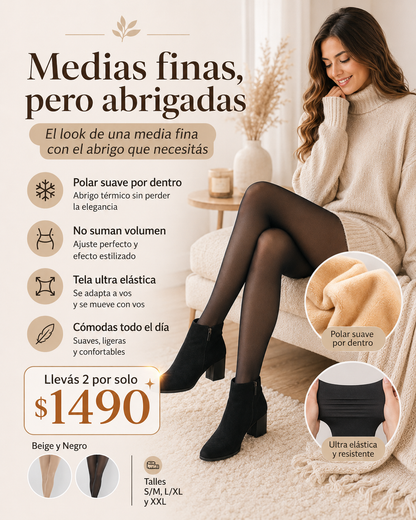 Medias Térmicas Efecto Piel 2x1