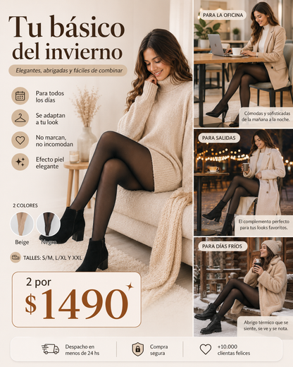 Medias Térmicas Efecto Piel 2x1